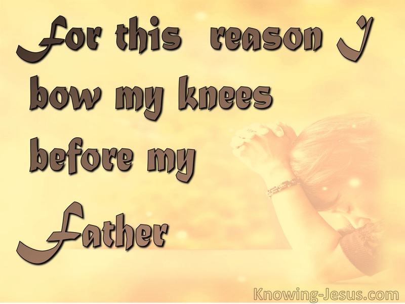 Ephesians 3:14 Bow The Knee Before The Father (orange)